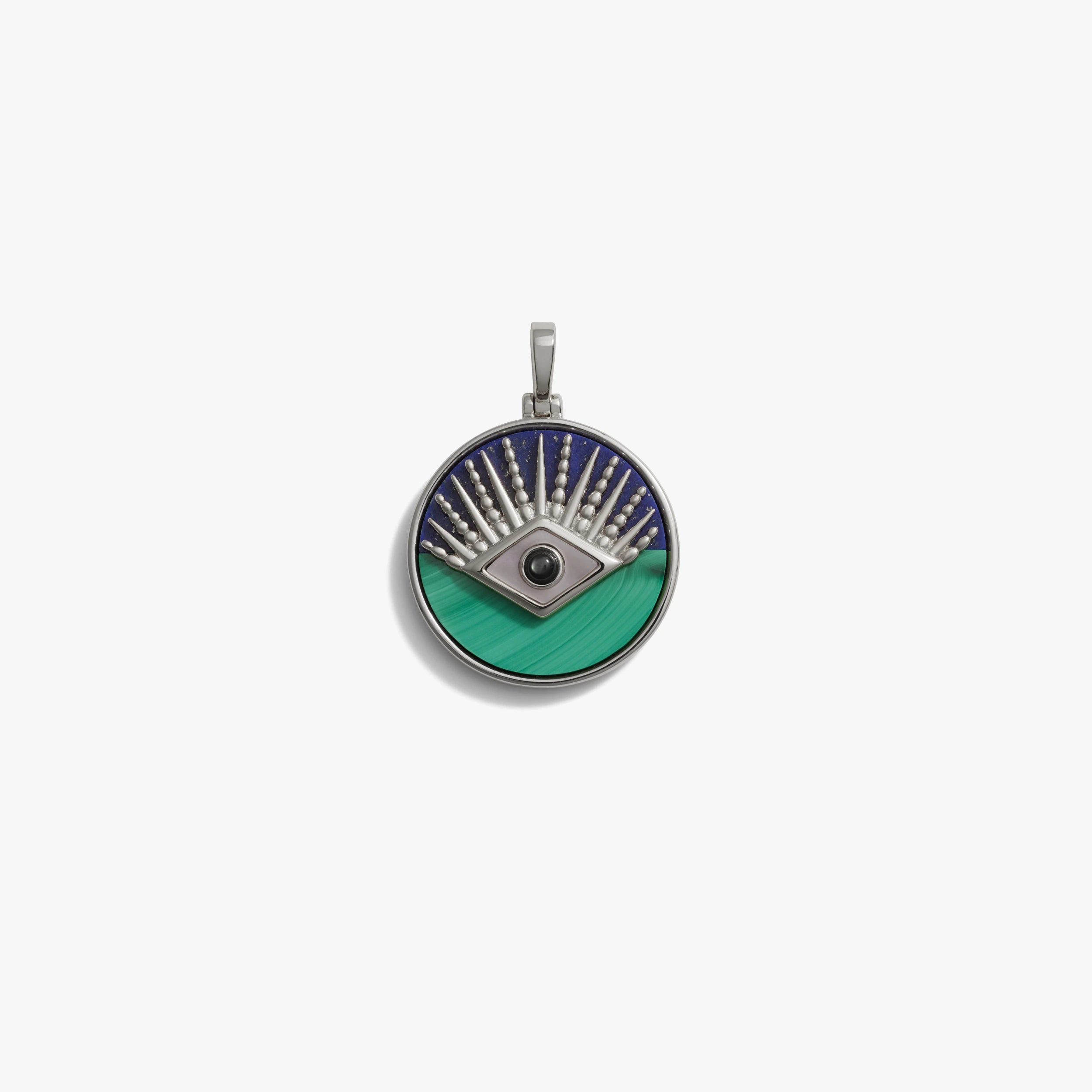 Awe Inspired Pendants Sterling Silver Third Eye Coin Pendant
