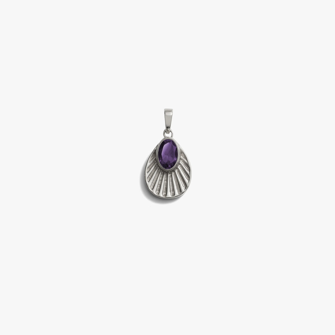 Awe Inspired Pendants Sterling Silver / Violet Amethyst Aura Pendant