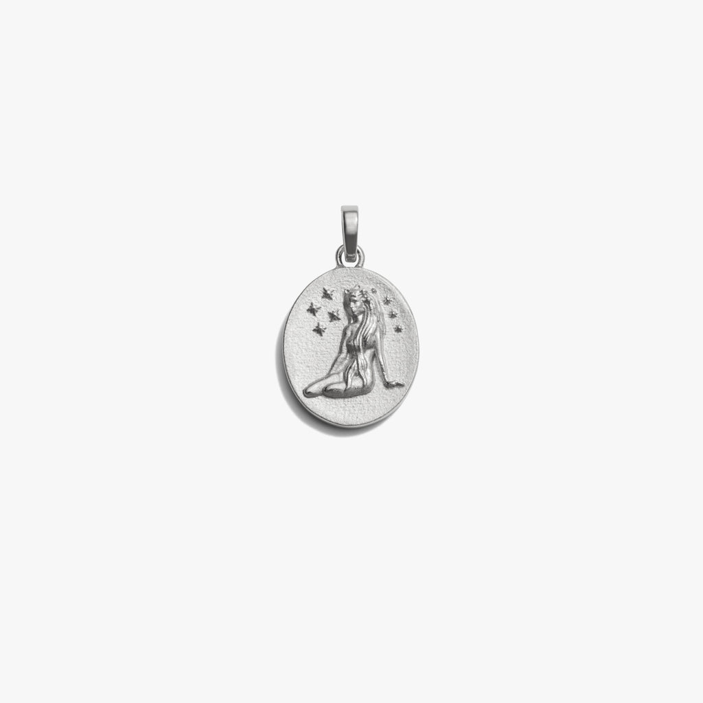Awe Inspired Pendants Sterling Silver / Virgo / Standard Zodiac Goddess Pendant