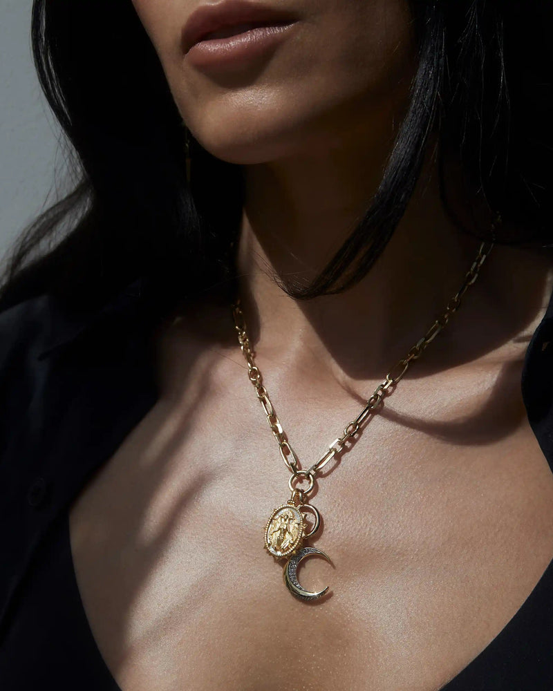 Awe Inspired Pendants Twisted Moon Amulet