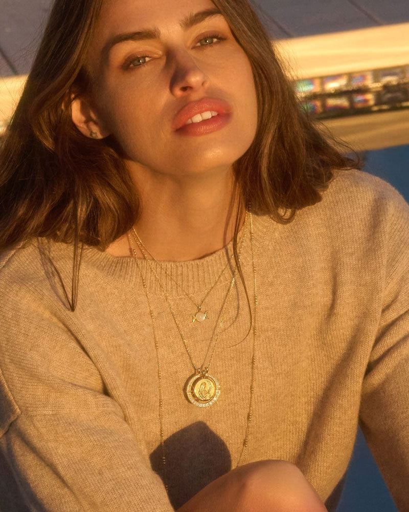 Awe Inspired Pendants White Topaz Goddess Halo