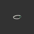 Awe Inspired Ring 14K White Gold / Emerald / 6 Horseshoe Nail Ring