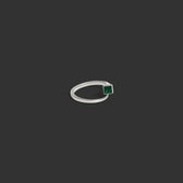 Awe Inspired Ring 14K White Gold / Emerald / 6 Horseshoe Nail Ring