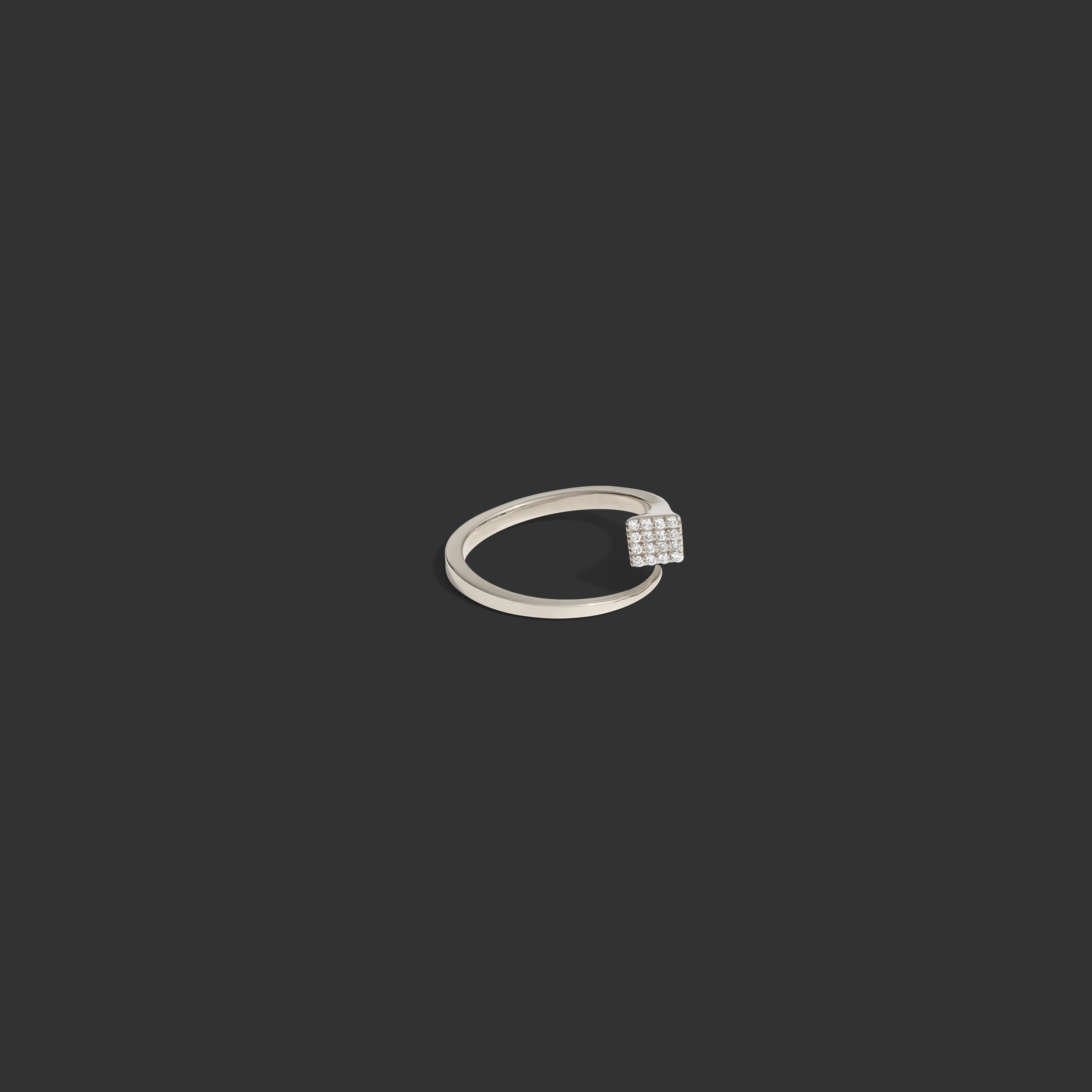 Awe Inspired Ring 14K White Gold / White Diamond / 6 Horseshoe Nail Ring