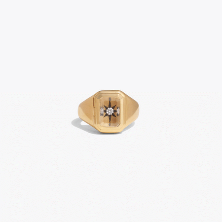 Crystal Photo Locket Ring