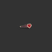 Awe Inspired Rings 14K Yellow Gold / Ruby / 6 Pavé Heart Gemstone Ring