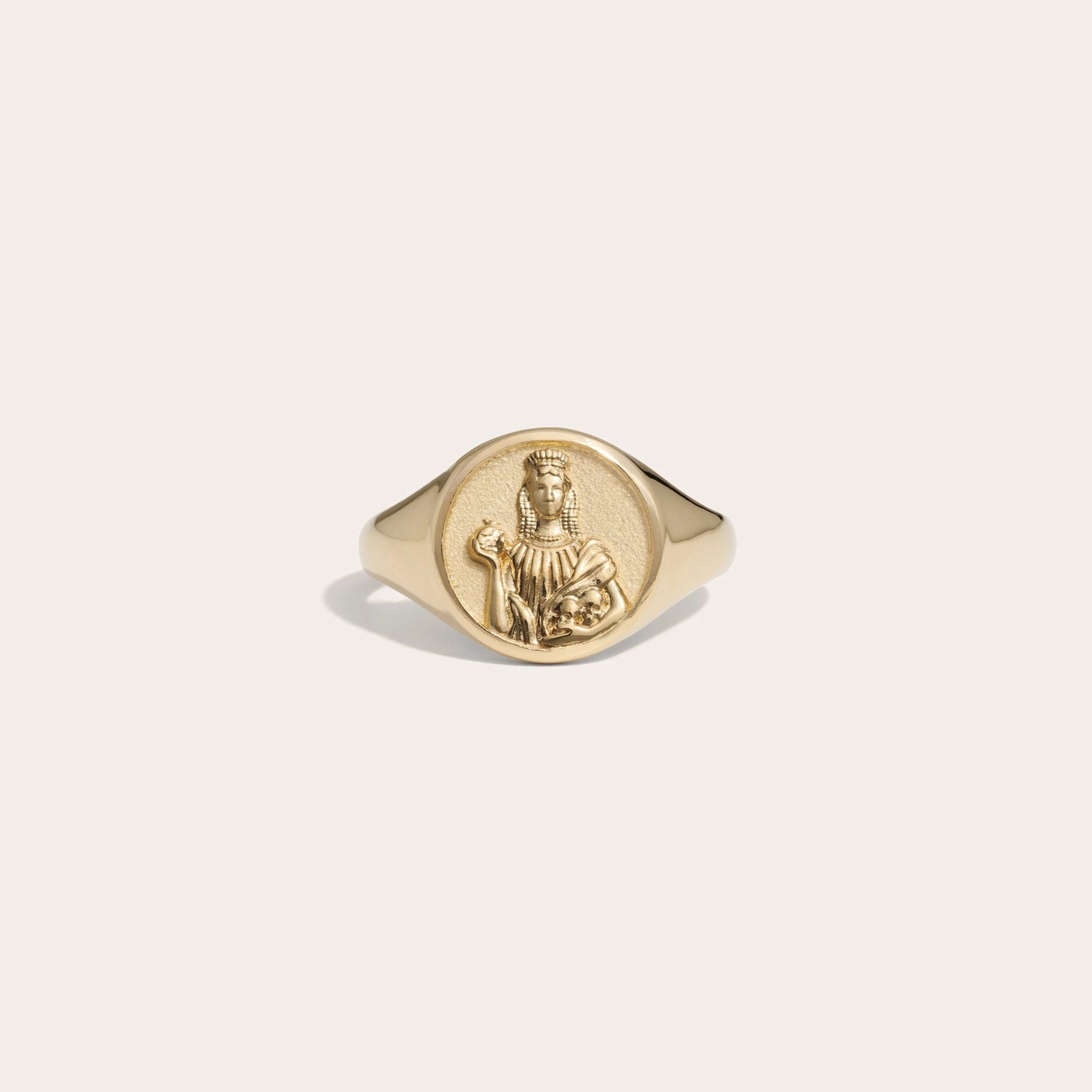 Awe Inspired Rings 14K Yellow Gold Vermeil / 10 Persephone Signet Ring