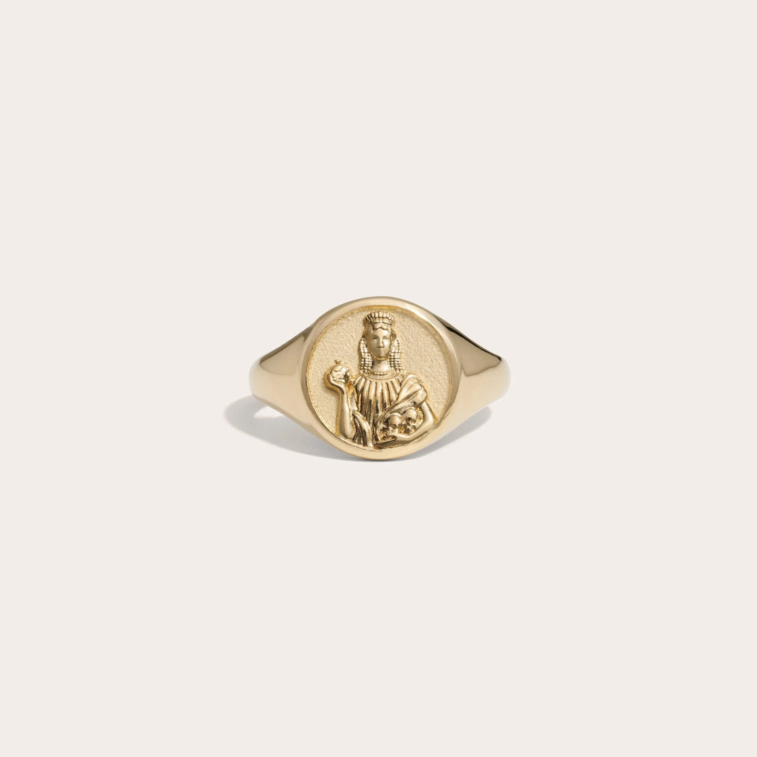 Awe Inspired Rings 14K Yellow Gold Vermeil / 10 Persephone Signet Ring