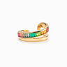 Awe Inspired Rings 14K Yellow Gold Vermeil / 10 Rainbow Ring