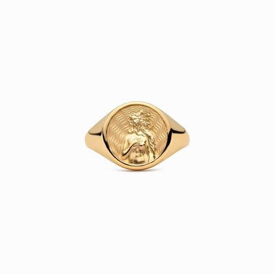 Awe Inspired Rings 14K Yellow Gold Vermeil / 4 / Aphrodite Goddess Signet Ring