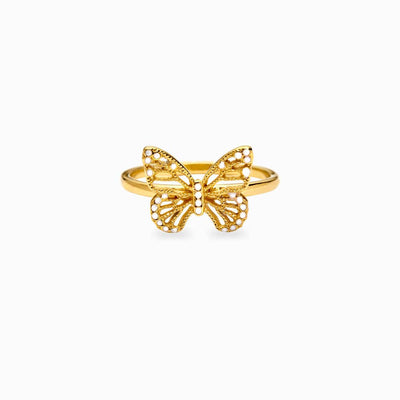 Awe Inspired Rings 14K Yellow Gold Vermeil / 4 Butterfly Ring