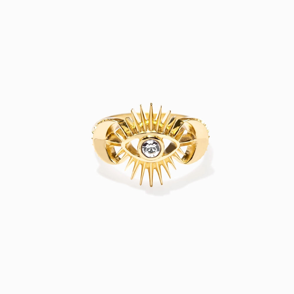 Awe Inspired Rings 14K Yellow Gold Vermeil / 4 Celestial Evil Eye Ring