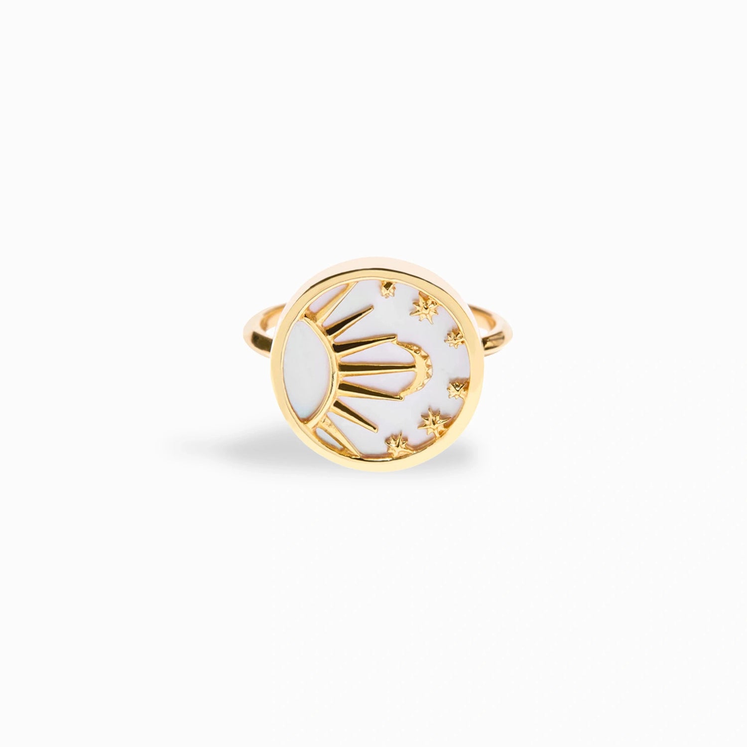 Product image of Awe Inspired Rings 14K Yellow Gold Vermeil / 4 Celestial Mother of Pearl Ring