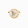 Awe Inspired Rings 14K Yellow Gold Vermeil / 4 Celestial Mother of Pearl Ring