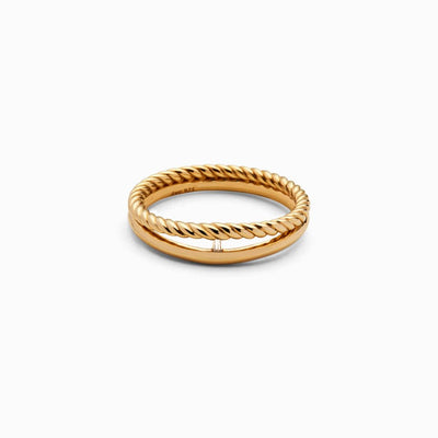 Awe Inspired Rings 14K Yellow Gold Vermeil / 4 Diamond Twist Ring