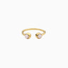 Awe Inspired Rings 14K Yellow Gold Vermeil / 4 Double Moonstone Ring