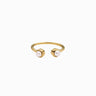 Awe Inspired Rings 14K Yellow Gold Vermeil / 4 Double Pearl Ring