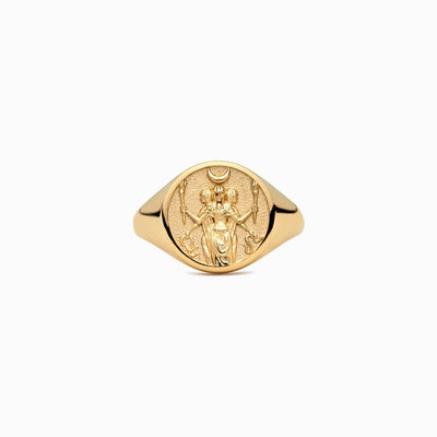 Awe Inspired Rings 14K Yellow Gold Vermeil / 4 Hecate Signet Ring