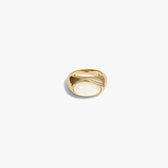 Awe Inspired Rings 14K Yellow Gold Vermeil / 4 Mother of Pearl Signet Ring