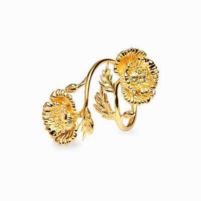 Awe Inspired Rings 14K Yellow Gold Vermeil / 4 Poppy Wrap Ring