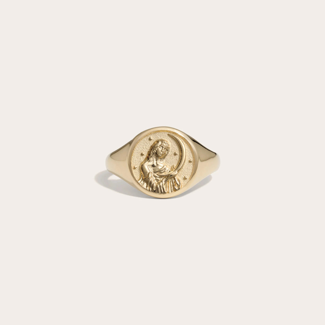 Awe Inspired Rings 14K Yellow Gold Vermeil / 4 Selene Signet Ring