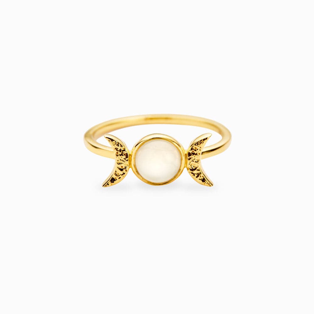 Awe Inspired Rings 14K Yellow Gold Vermeil / 4 Triple Moon Ring