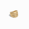 Awe Inspired Rings 14K Yellow Gold Vermeil / 5 White Topaz Claw Ring