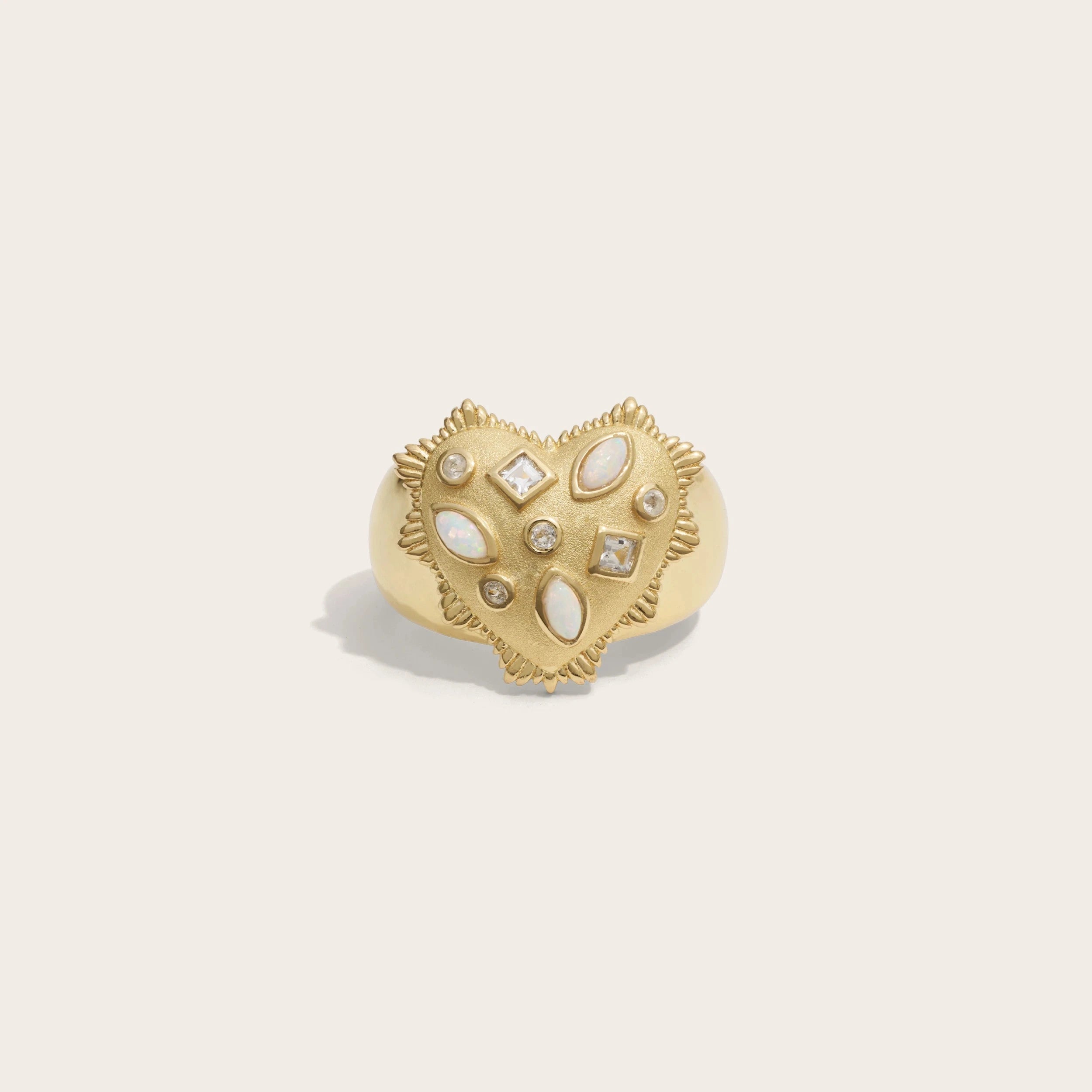 Awe Inspired Rings 14K Yellow Gold Vermeil / 6 Radiant Heart Ring