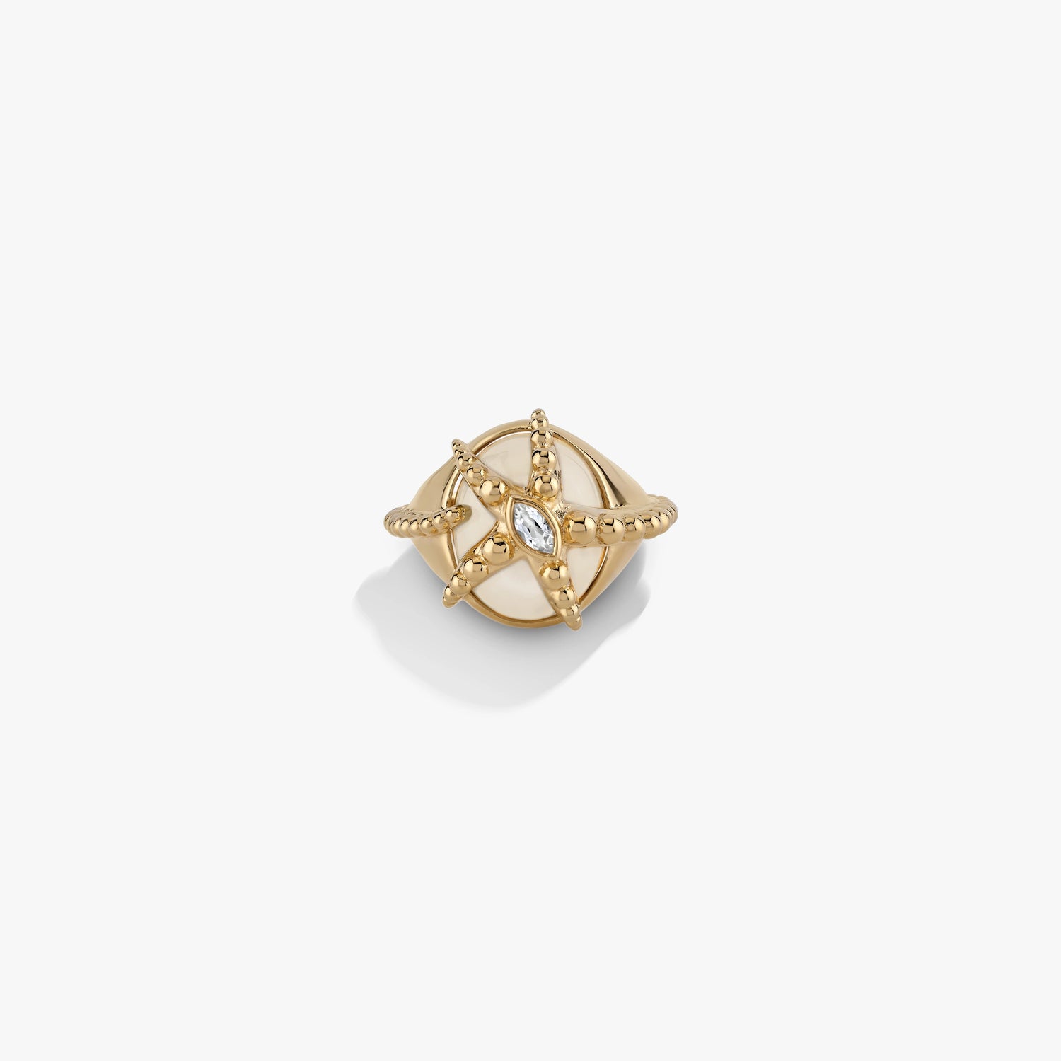 Awe Inspired Rings 14K Yellow Gold Vermeil / 6 Starfish Moonstone Ring