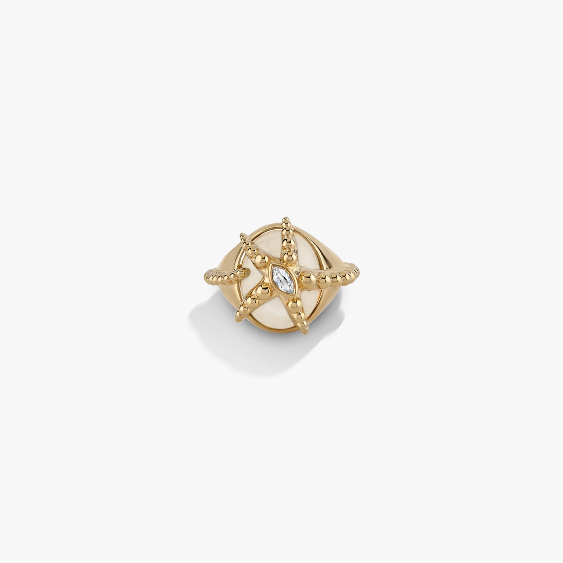 Awe Inspired Rings 14K Yellow Gold Vermeil / 6 Starfish Moonstone Ring