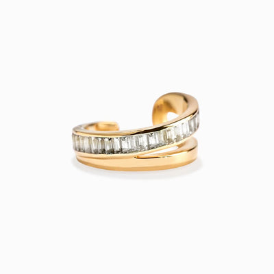 Awe Inspired Rings 14K Yellow Gold Vermeil / 6 White Sapphire Ring