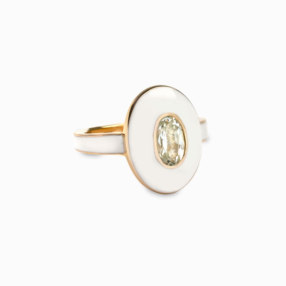 Awe Inspired Rings 14K Yellow Gold Vermeil / 6 White Topaz Aura Ring
