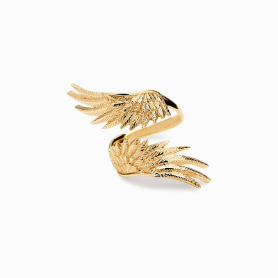 Awe Inspired Rings 14K Yellow Gold Vermeil / 6 Wing Wrap Ring