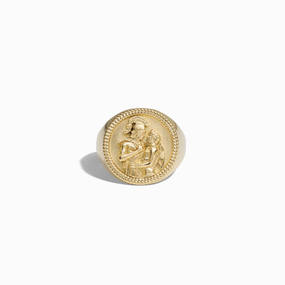 Awe Inspired Rings 14K Yellow Gold Vermeil / 9 Achilles Signet Ring