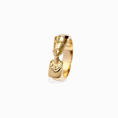 Awe Inspired Rings 14K Yellow Gold Vermeil / 9 Nefertiti Statue Ring