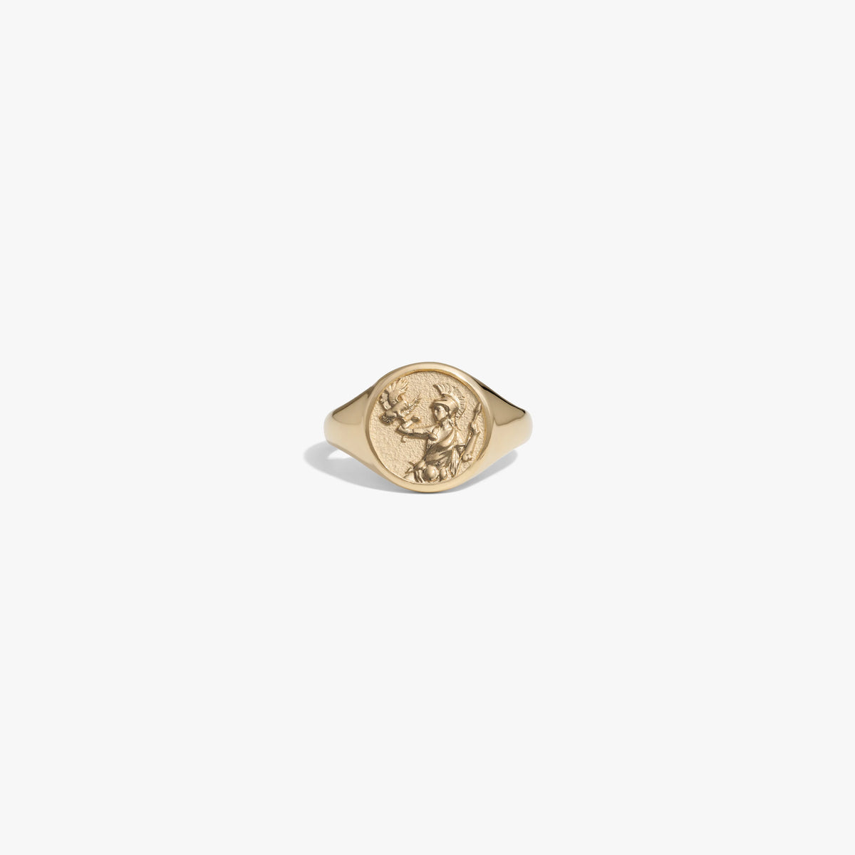 Awe Inspired Rings 14K Yellow Gold Vermeil / Athena / 4 Goddess Signet Ring