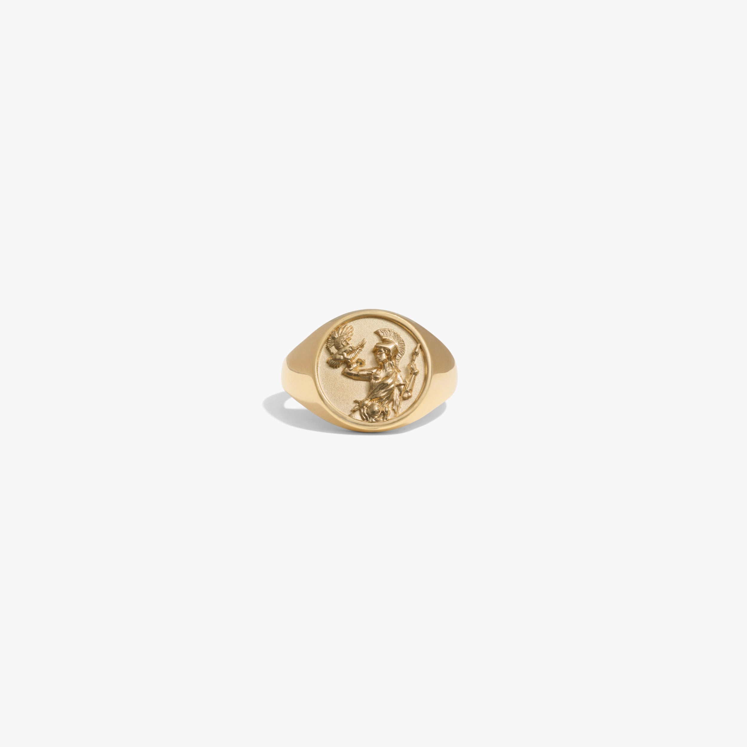 Awe Inspired Rings 14K Yellow Gold Vermeil / Athena / 6 Goddess Rework Signet Ring