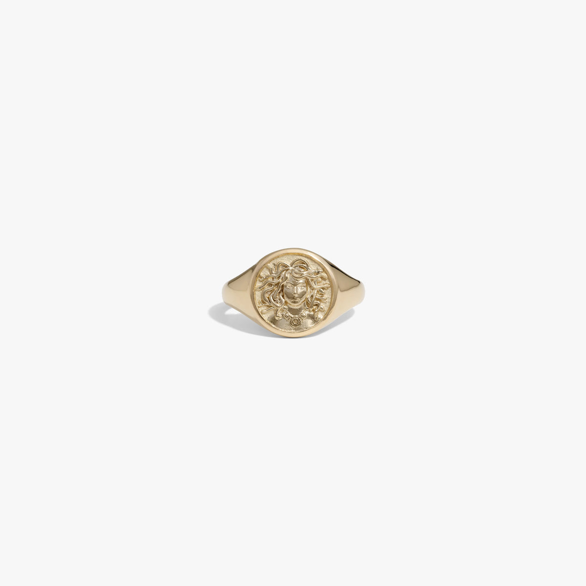 Awe Inspired Rings 14K Yellow Gold Vermeil / Medusa / 4 Goddess Signet Ring