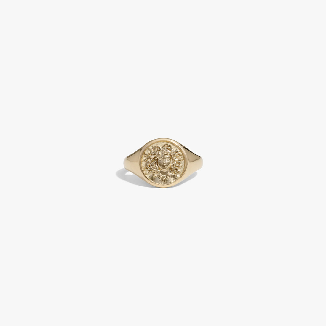 Awe Inspired Rings 14K Yellow Gold Vermeil / Medusa / 4 Goddess Signet Ring