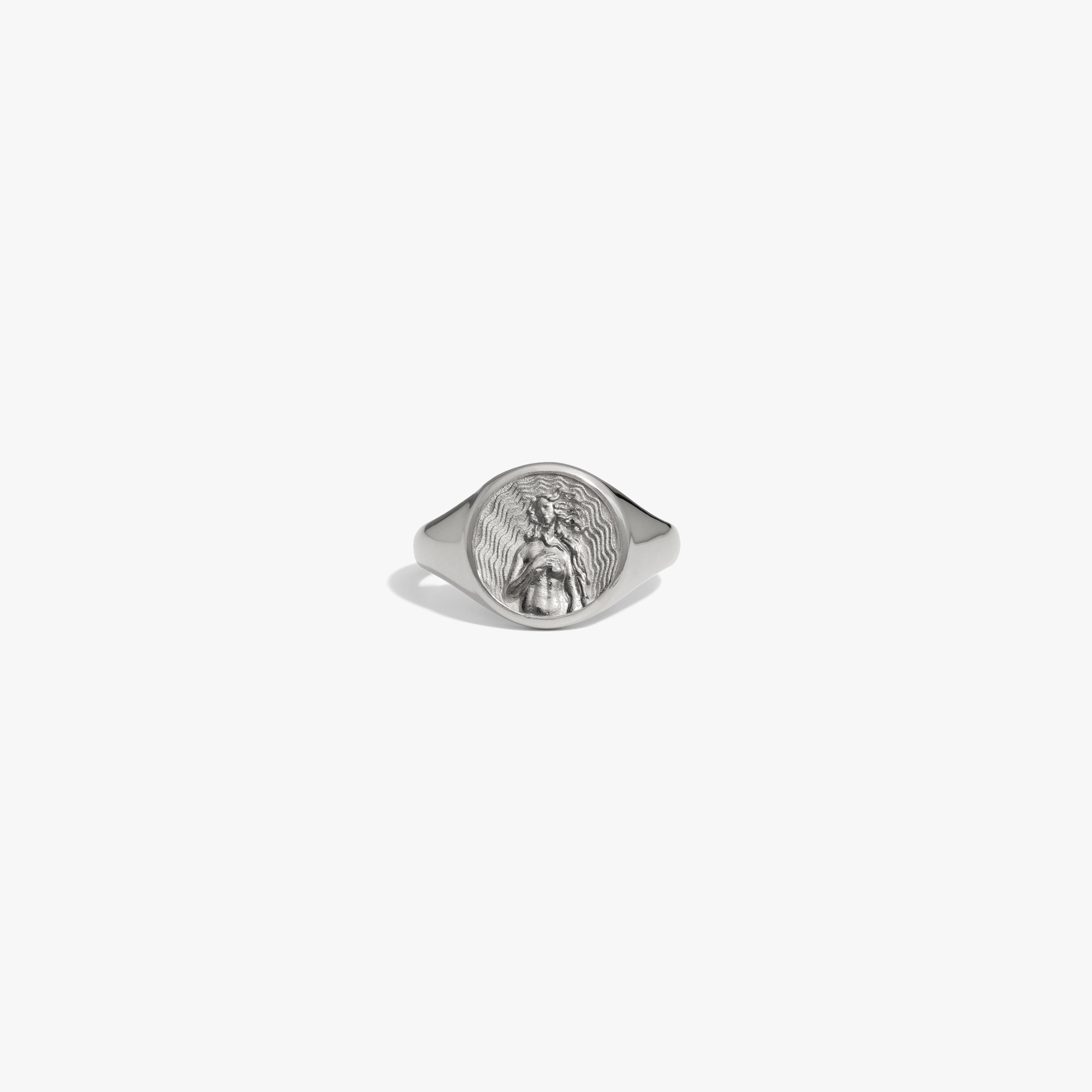 Awe Inspired Rings 925 Sterling Silver / 4 Aphrodite Signet Ring