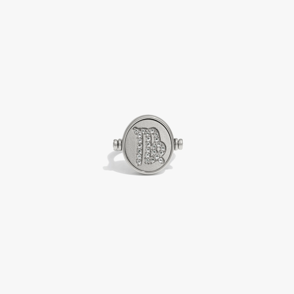 Awe Inspired Rings 925 Sterling Silver / 5 Virgo & Earth Flip Ring