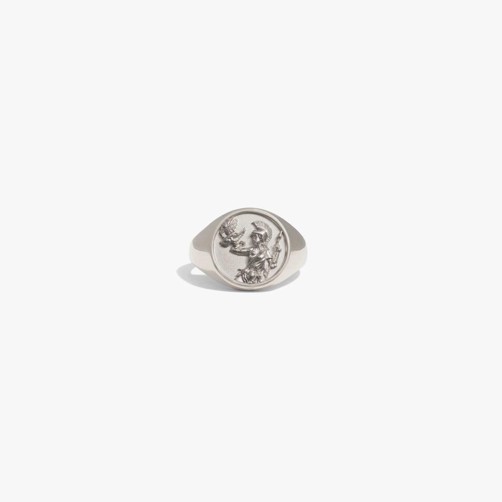 Awe Inspired Rings 925 Sterling Silver / Athena / 6 Goddess Rework Signet Ring
