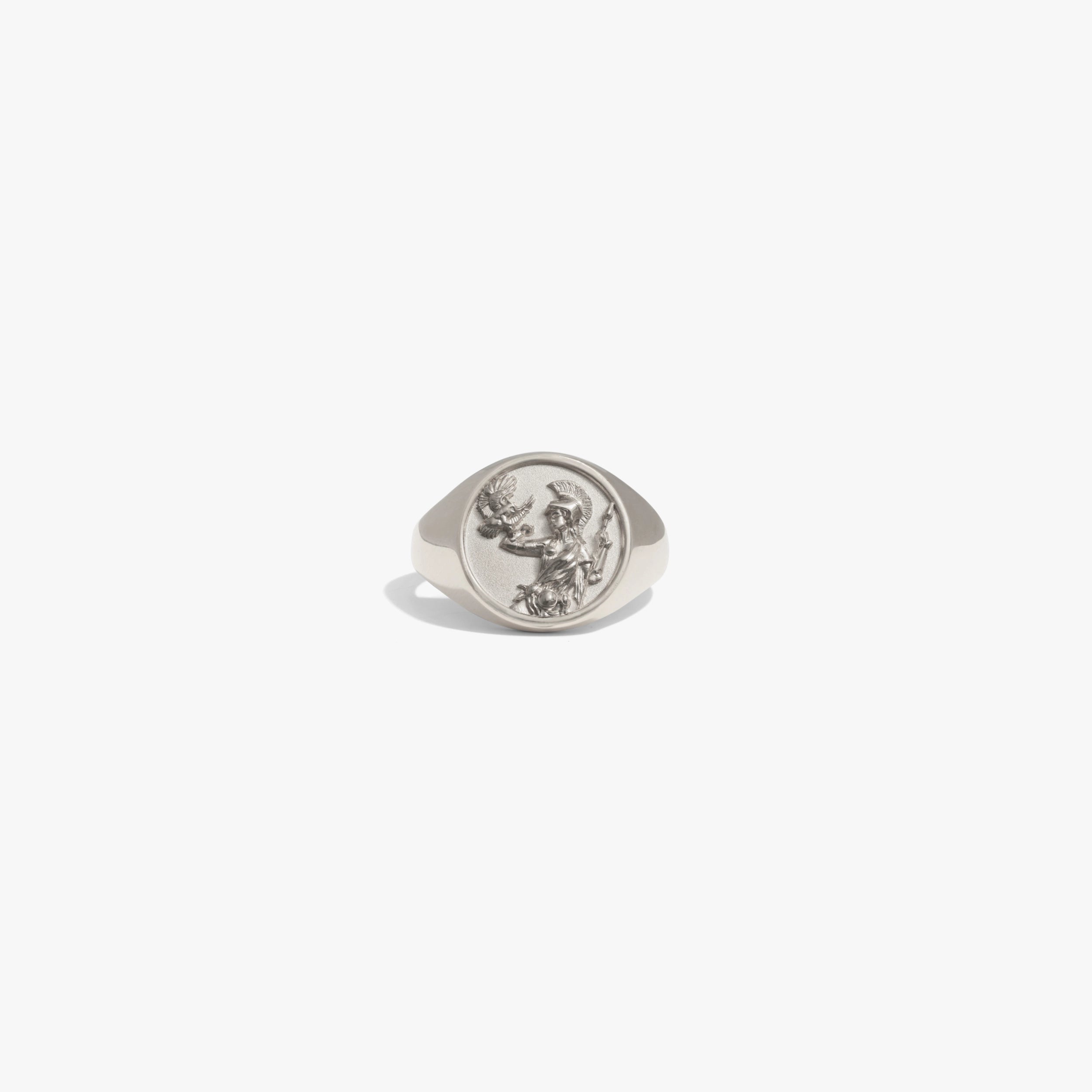 Awe Inspired Rings 925 Sterling Silver / Athena / 6 Goddess Rework Signet Ring