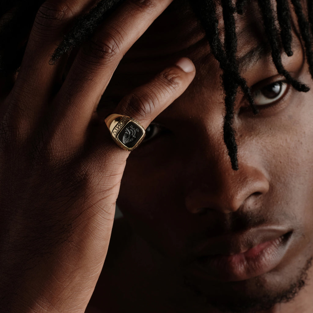 Awe Inspired Rings Anatomical Heart Signet Ring