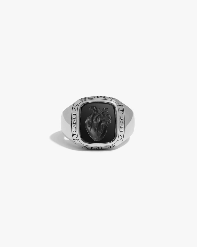 Awe Inspired Rings Anatomical Heart Signet Ring