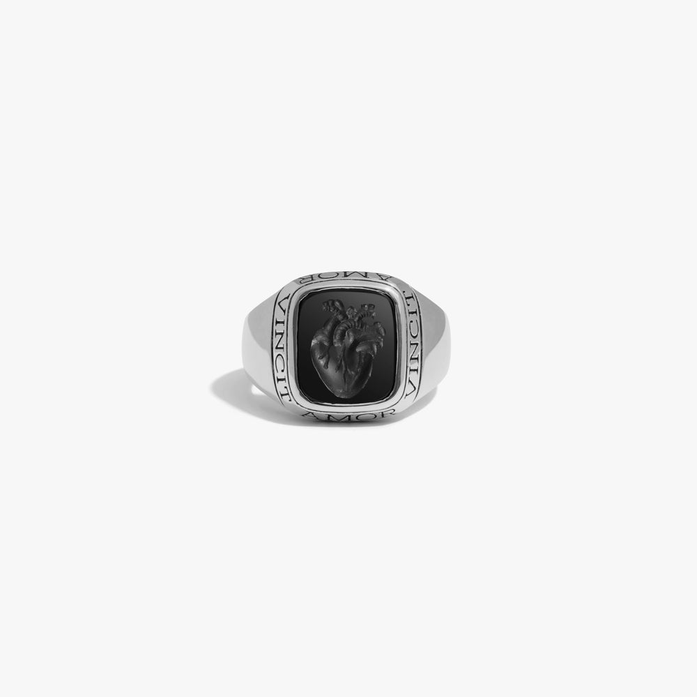 Awe Inspired Rings Anatomical Heart Signet Ring