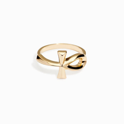 Awe Inspired Rings Ankh Stacking Ring