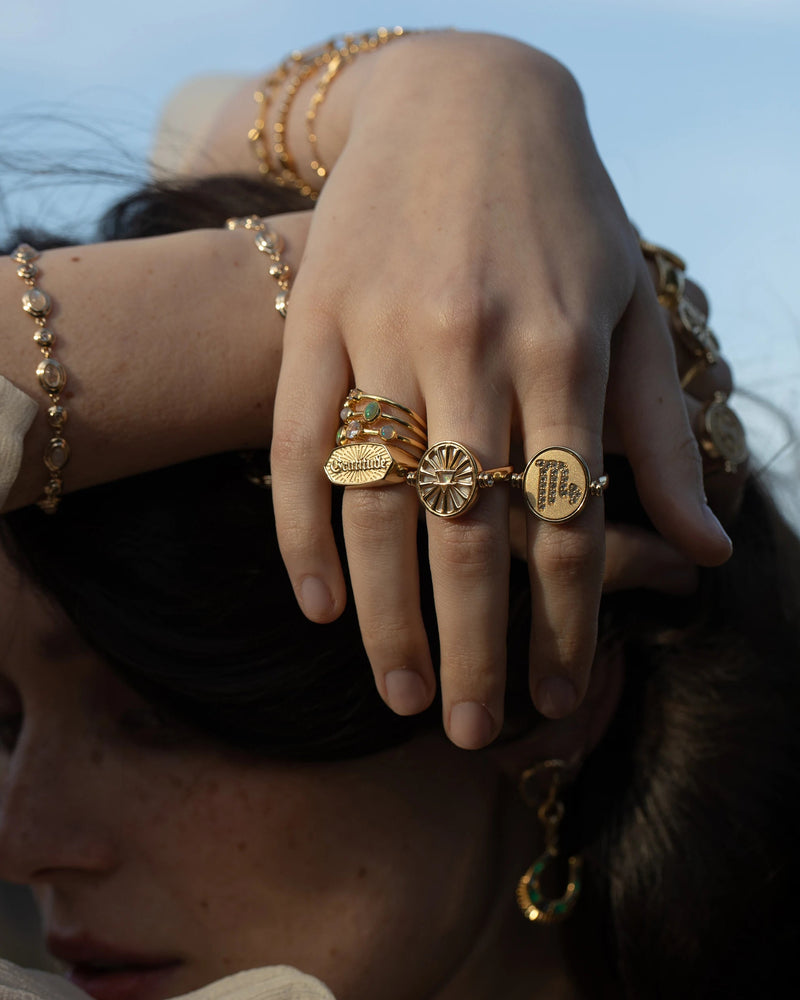 Awe Inspired Rings Aquarius & Air Flip Ring