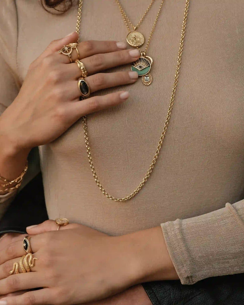 Awe Inspired Rings Black Mother of Pearl Signet Ring