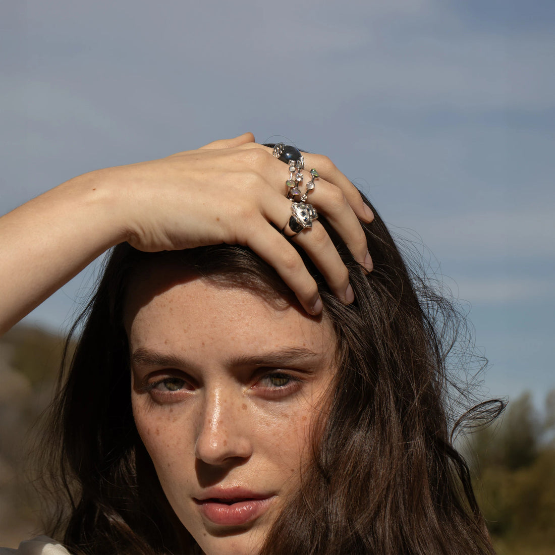 Awe Inspired Rings Blue Gemstone Radiant Heart Ring